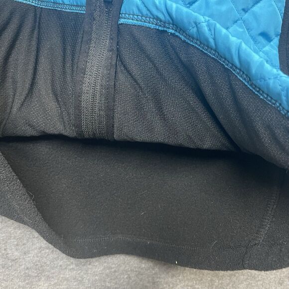 LRL Ralph Lauren Active Jacket Womens Medium Blue Black Fleece Full Zip Quilted - Picture 5 of 7